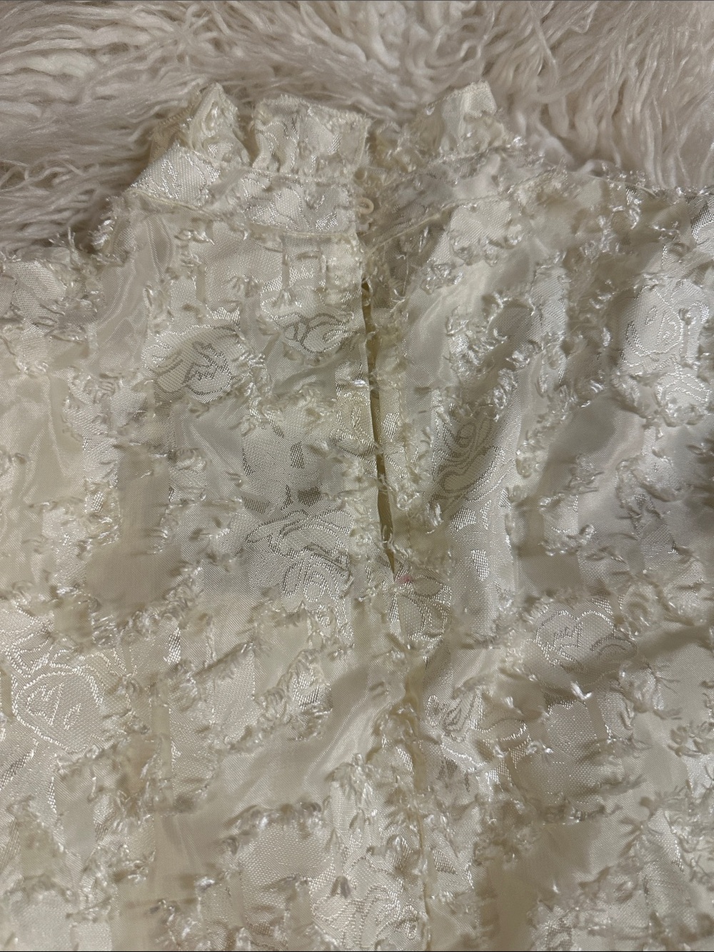 Ivory Lace Ruffle Dress Top - Picture 3 of 3